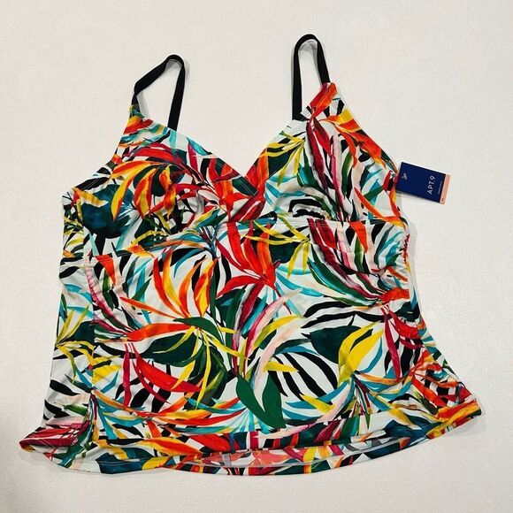 APT. 9 Tropical Print Tankini Top | NWT | Size 2XL - Picture 1 of 3